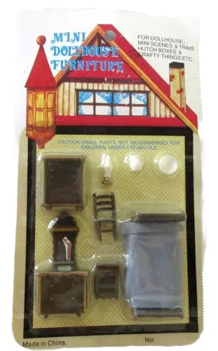 Mini Dollhouse Furniture G1455 Bedroom (Set of 8)