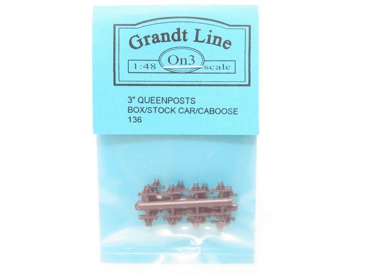 Grandt Line 136 HO 3" Queenposts Box / Stock Car / Caboose