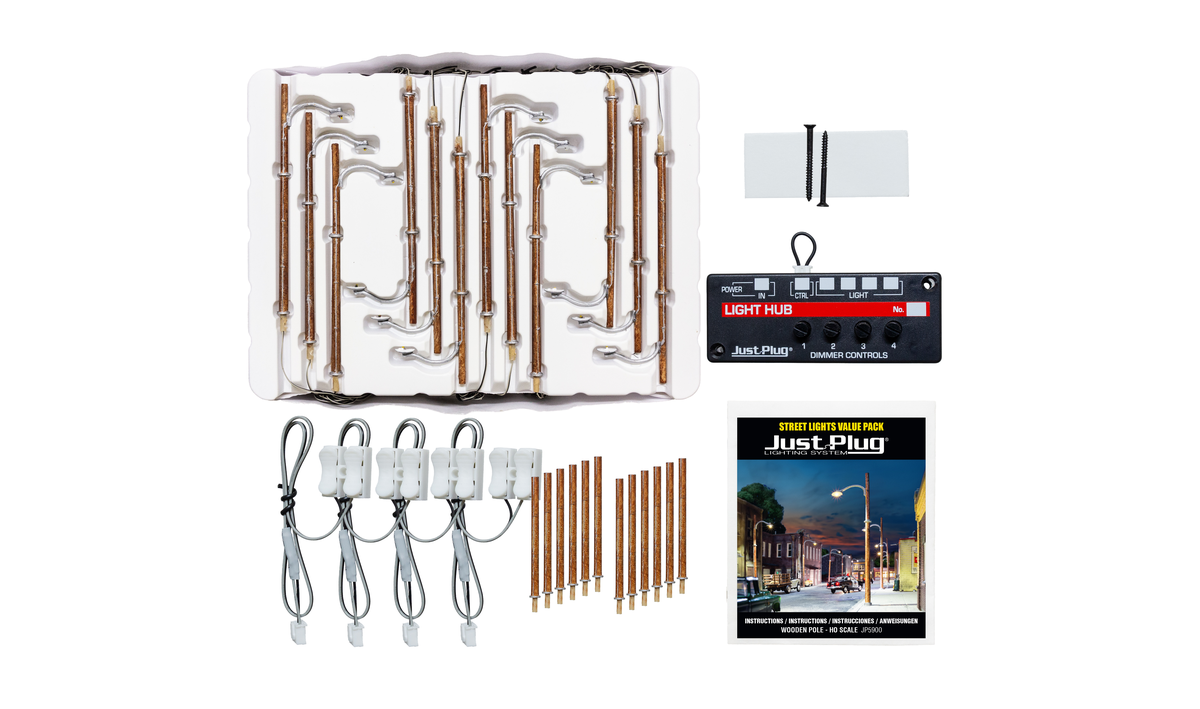 Woodland Scenics JP5900 HO Wooden Pole Value Pack (Pack of 12)