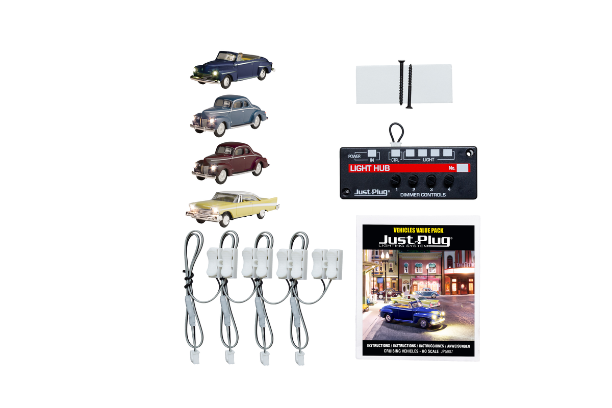 Woodland Scenics JP5907 HO Cruising Vehicles Value Pack (Set of 4)