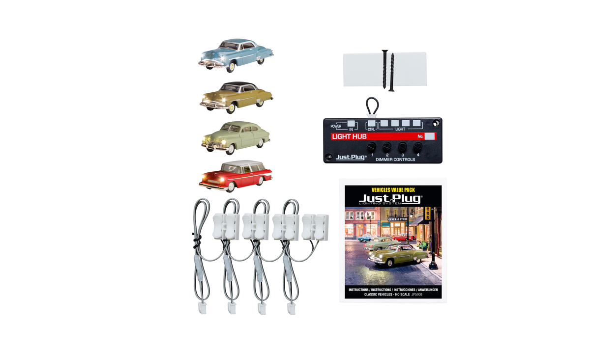 Woodland Scenics JP5908 HO Classic Vehicles Value Pack (Set of 4)
