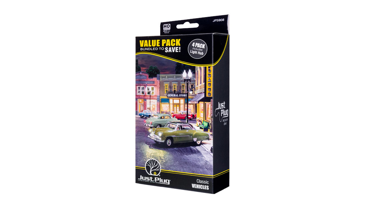Woodland Scenics JP5908 HO Classic Vehicles Value Pack (Set of 4)
