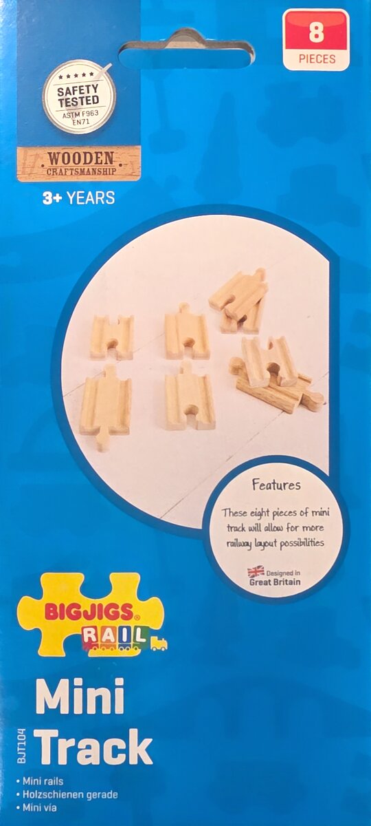 Big Jig Rails BJT104 Wooden Mini Track Set