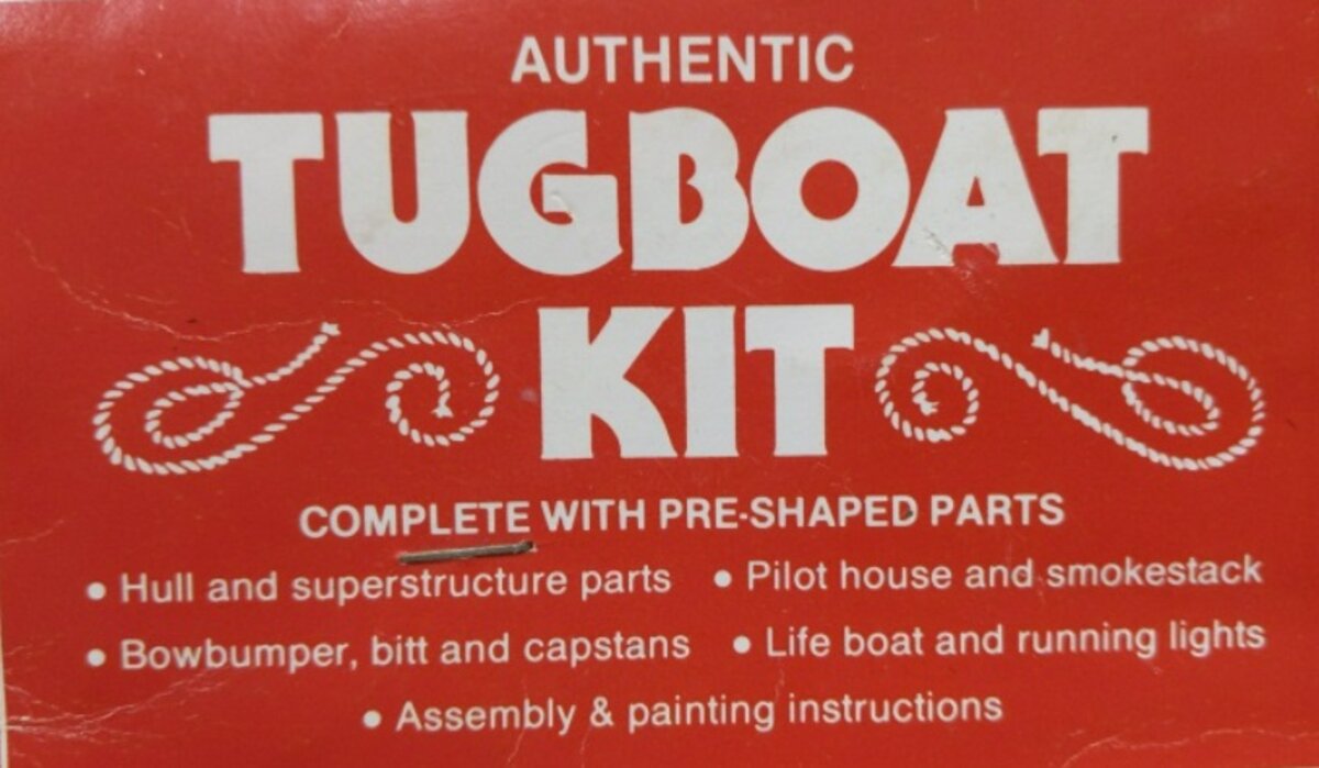 Acme 1800 Downeast Crafts Authentic Wood Tugboat Complete W/Pre-Shaped Parts Kit