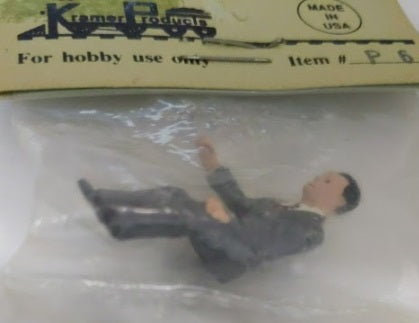 Kramer P6 HO Scale Sitting Man W/Gray Suit Painted Figure