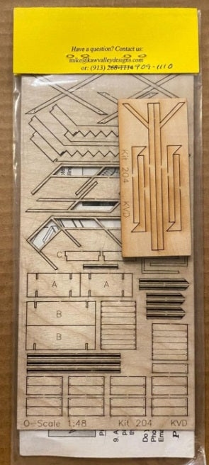 Kaw Valley Designs 204 O Scale 