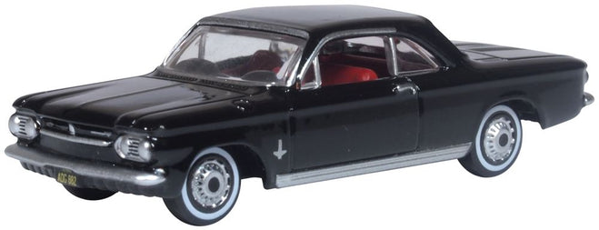 Oxford Diecast 87CH63004 HO Tuxedo Black 1963 Chevrolet Corvair Coupe