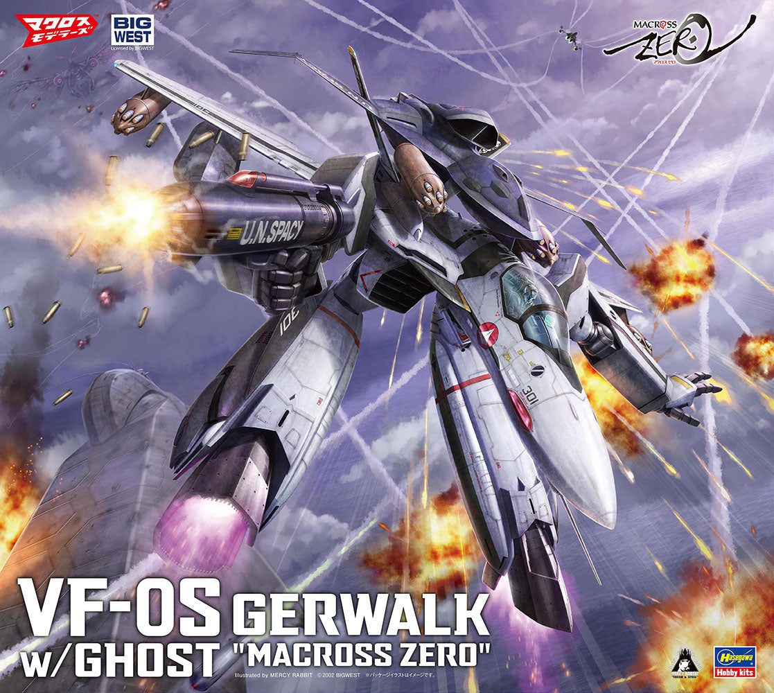 Hasegawa 65889 1:72 Macross Zero VF-0S Gerwalk with Ghost Plastic Model Kit