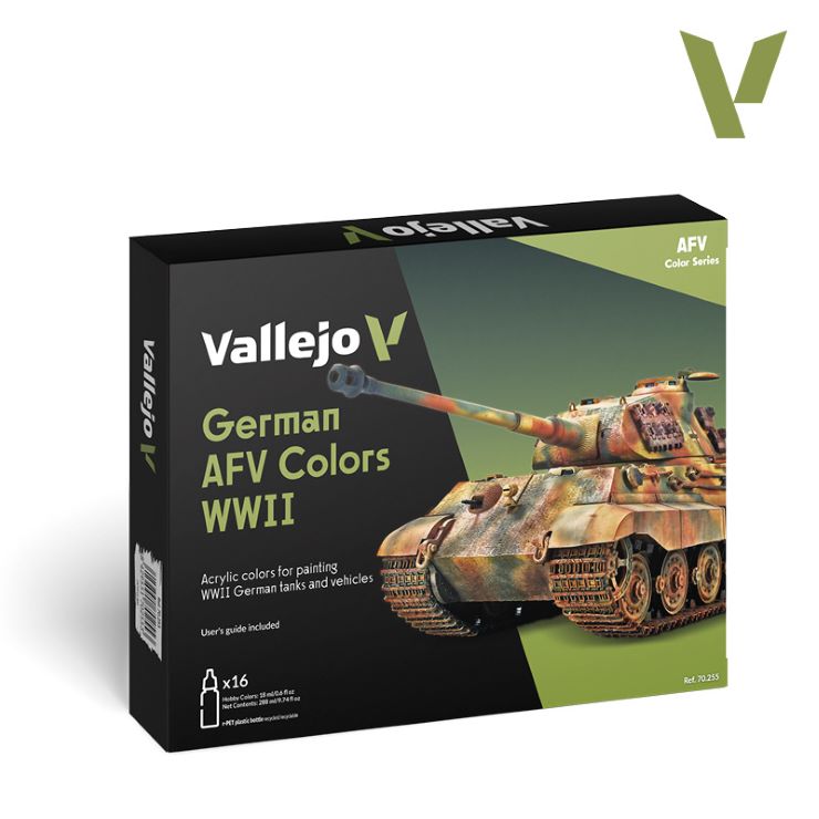 Vallejo Paint 70255 German AFV Colors WWII Acrylic Paint (Set of 16)