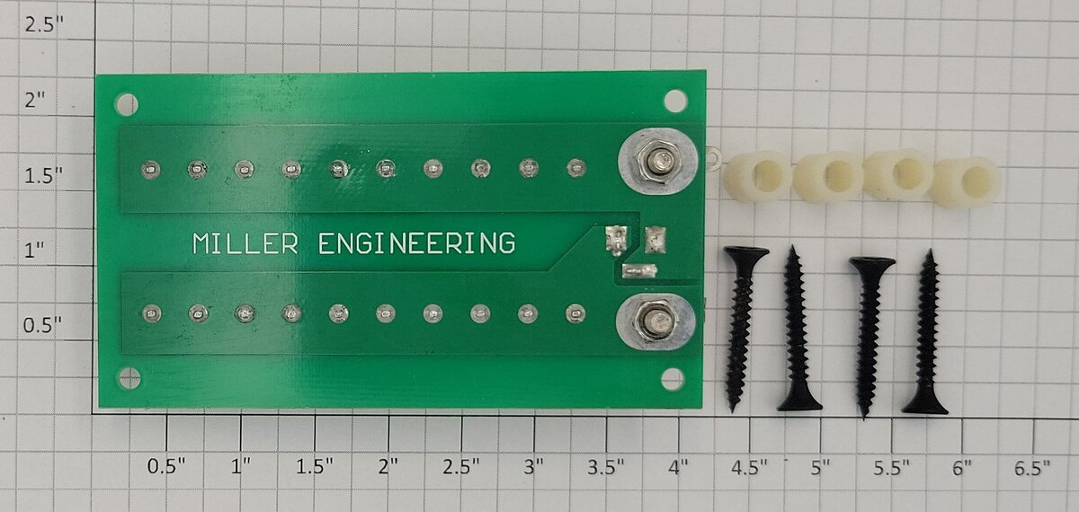 Miller Engineering 4805-2 10-Terminal Power Distribution Board Kit w/Hardware