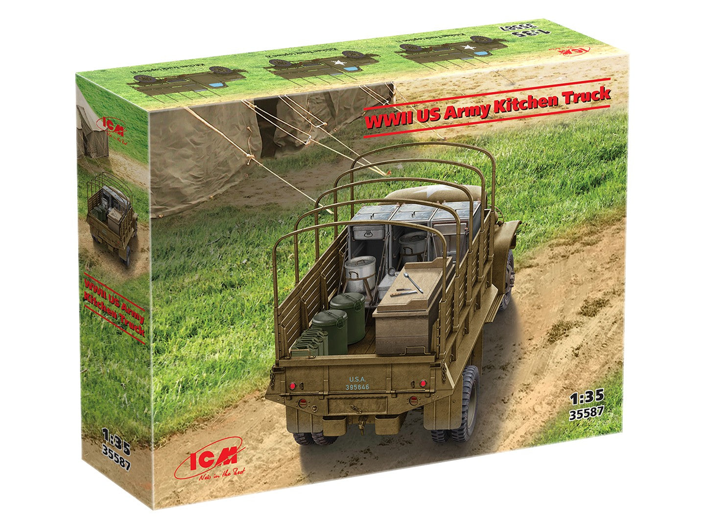 ICM 35587 1:35 WWII US Army Kitchen Truck Plastic Model Kit