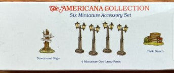 The Americana Pewter Collection AH50 HO Solid Pewter Six Miniature Accessory Set
