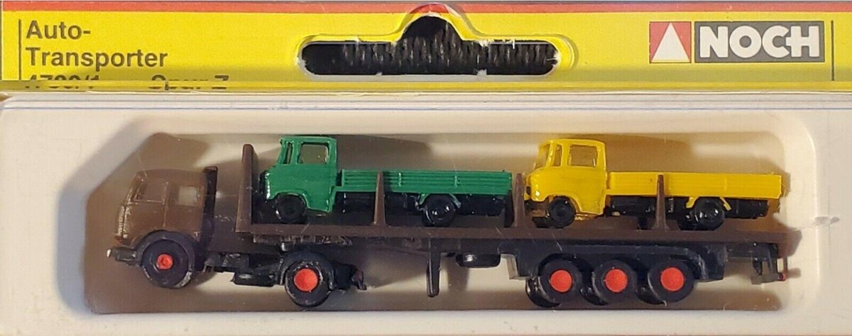 Noch 4780/1 Z Gauge Mini-Club Mercedes Benz Auto-Transporter W/2 Trucks