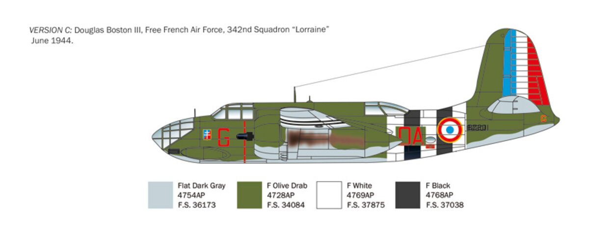 Italeri 2656 A-20B/B Havoc Boston III 1:48