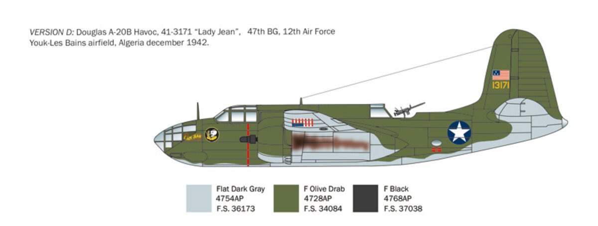 Italeri 2656 A-20B/B Havoc Boston III 1:48