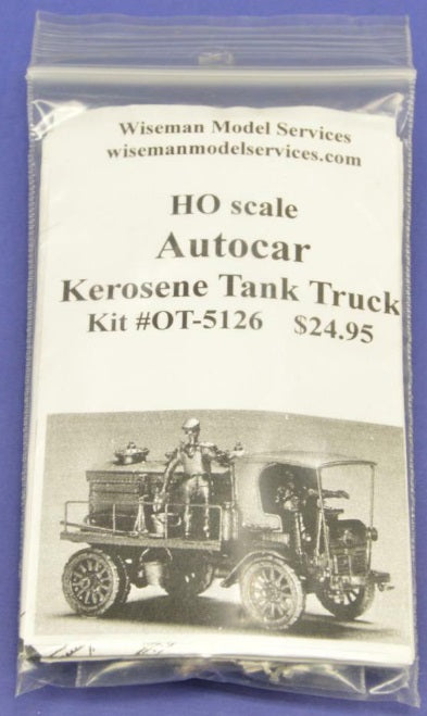 Wiseman Model Services OT-5126 HO Scale Autocar Kerosene Tank Truck Kit