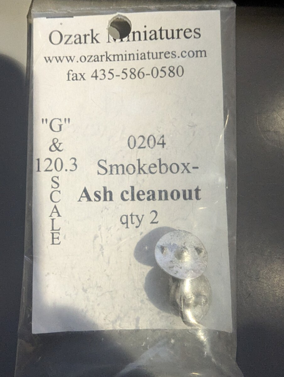 Ozark Miniatures 0204 G Scale Smokebox Ash Cleanout (Qty 2)
