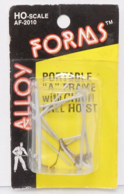 Alloy Forms AF-2010 HO Scale Portable A Frame with Chain Fall Hoist