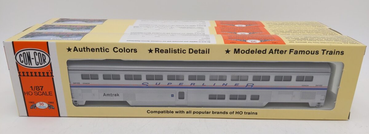 Con-Cor 001-000803-1 HO Amtrak Superliner Phase IV Coach Passenger Kit