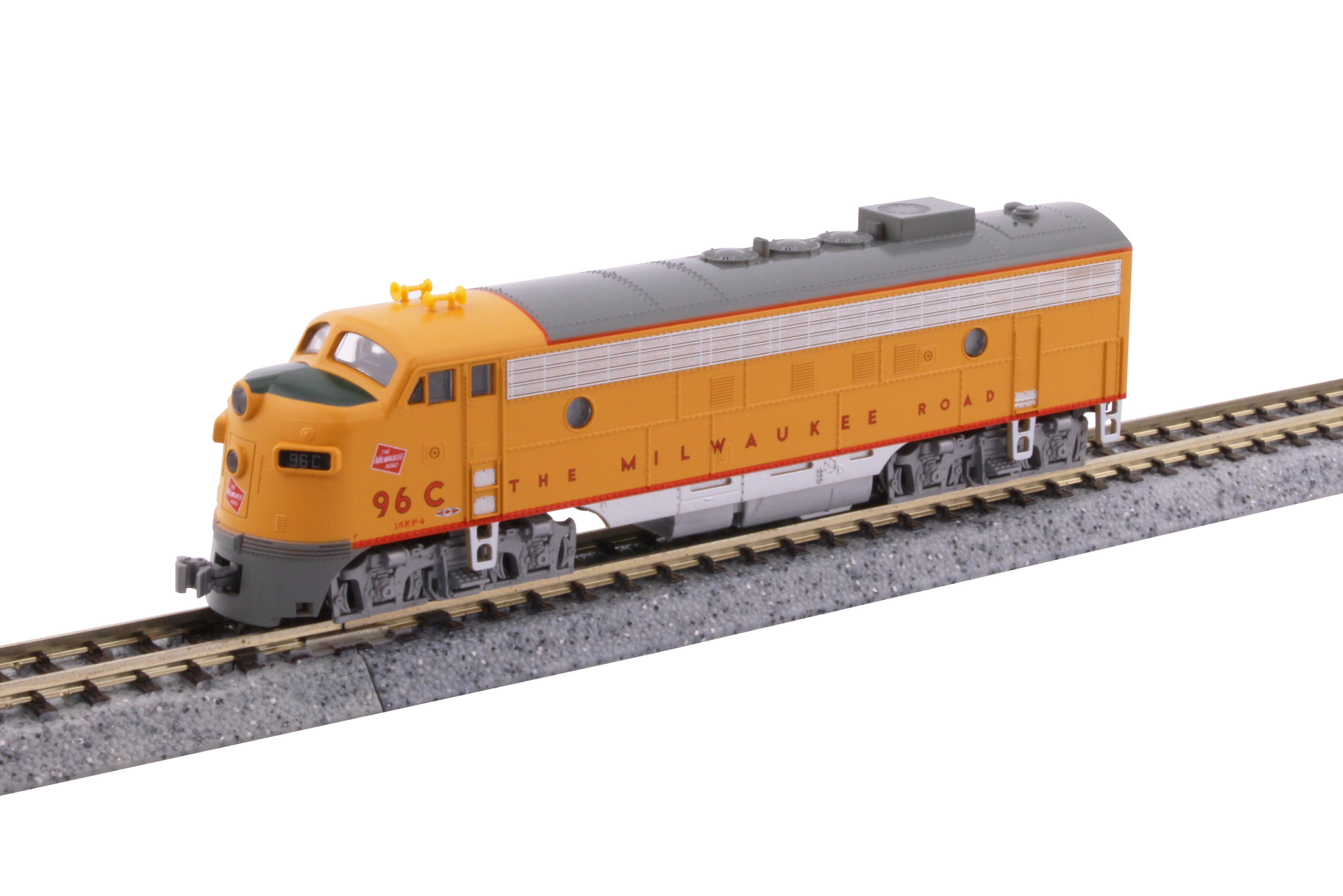 Kato 176-2303-S N MILW EMD FP7A Diesel Locomotive with DCC + Sound #96C
