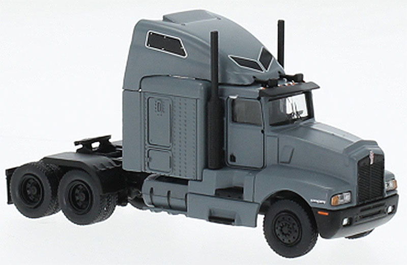Brekina Automodelle 85928 HO Matte Grey 1984 Kenworth T600 Sleeper-Cab Tractor