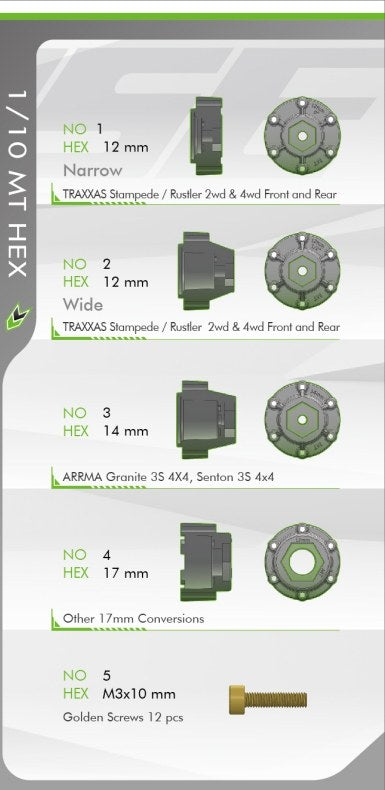 Louise R/C LT3313SX 1:10 ST-Uphill Soft Tires with Removable Hex ST Wheels