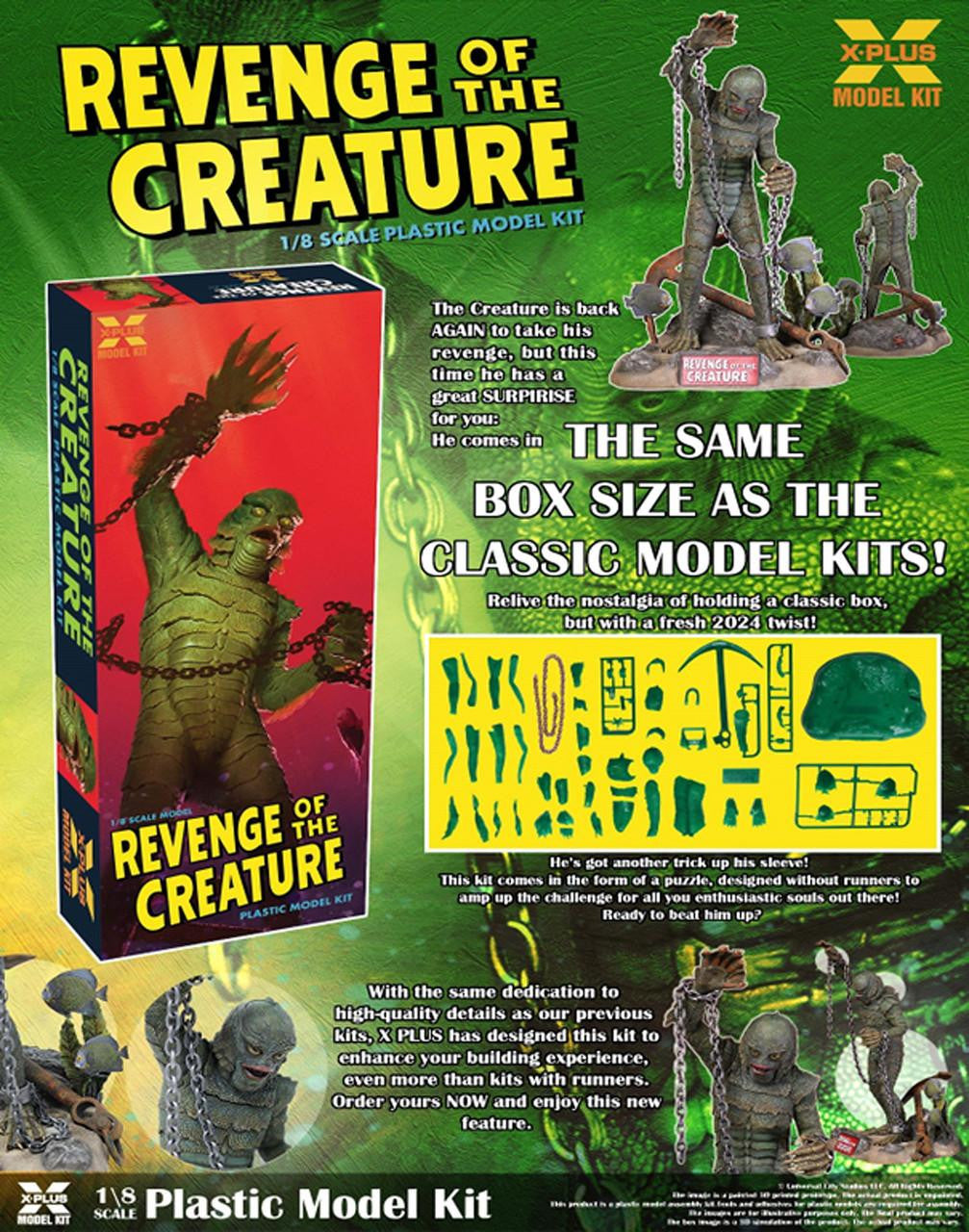 X-Plus Model Kit 200362 1:8 Revenge of the Creature Plastic Model Kit