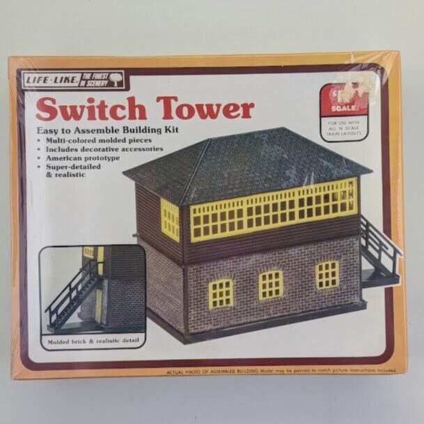 Life Like 7433 N Scale Switch Tower Building Kit LN/Box