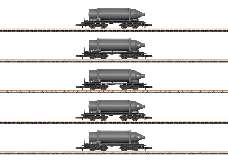 Marklin 82092 Z Carbide Container Car (Set of 5)
