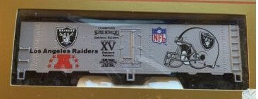 Mantua 1992 HO NFL Super Bowl Express Los Angeles Raider 40' Reefer Car Train