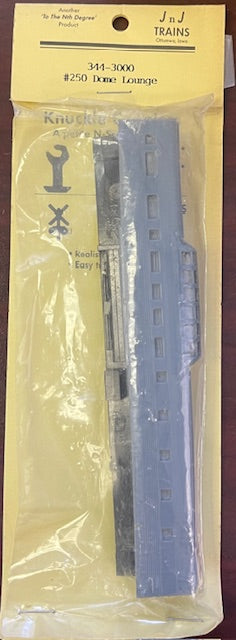 JnJ Trains 344-3000 N Undecorated Dome Lounge Kit