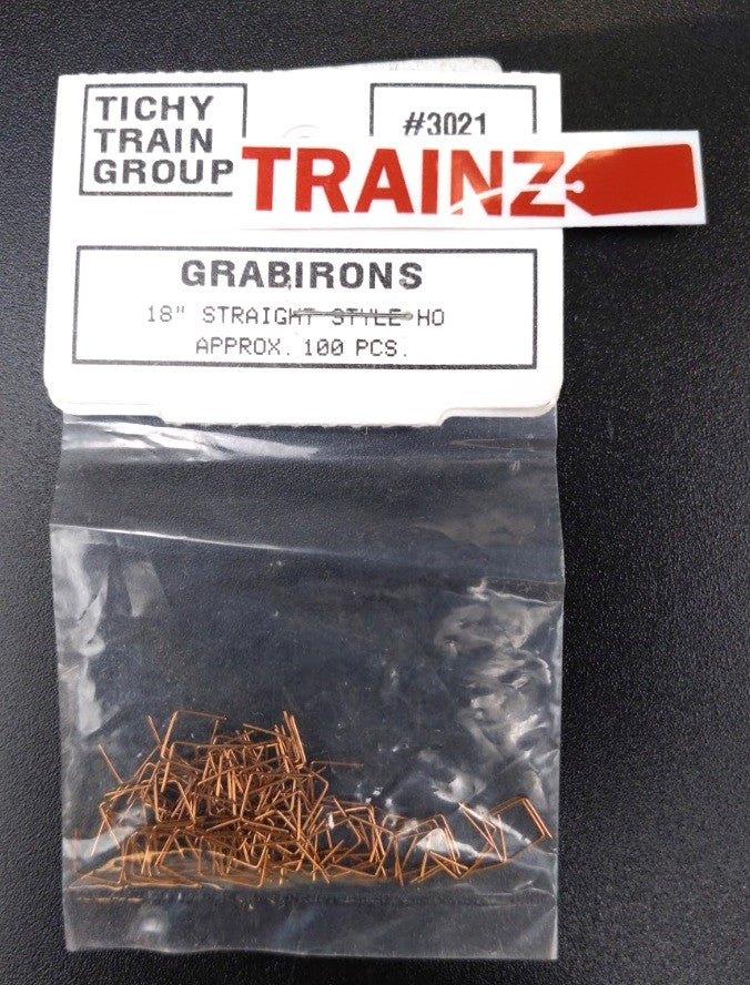 Tichy 3021 HO Scale Grabirons - 18" Straight Style (Approx. 100 pcs)