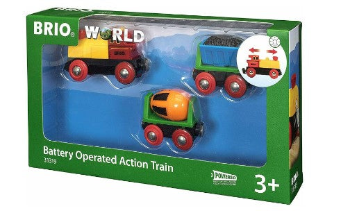Brio World 33319 Wooden & Plastic Battery Operated Action Train Set