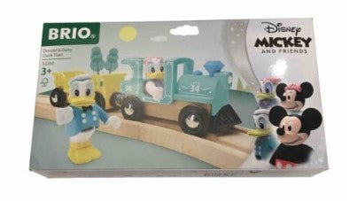 Brio 32260 Wooden & Plastic Donald & Daisy Duck Train Set w/Figures