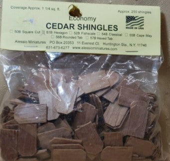 Alessio 250 Doll House Diamond Cedar Shingles Coverage Approx. 1 sq ft.