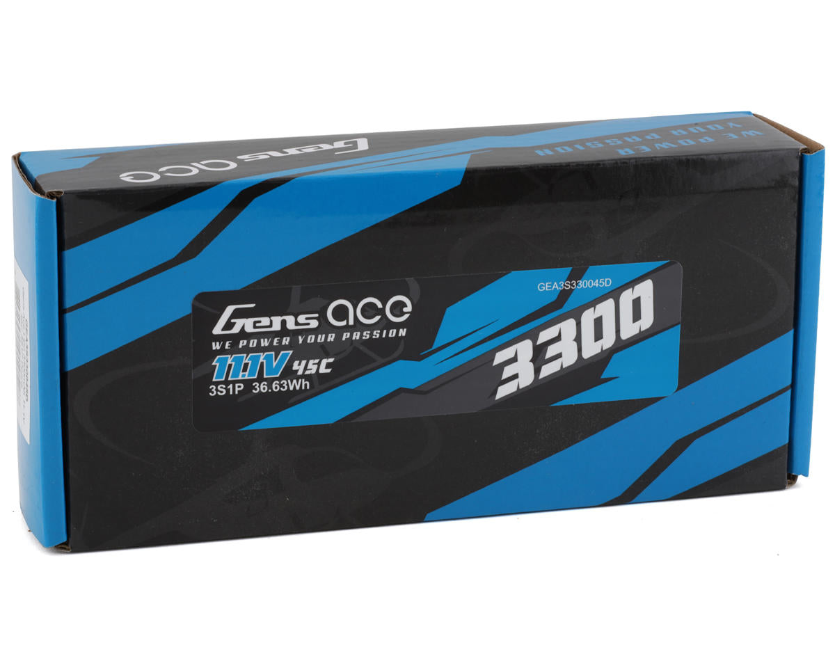 Gens Ace 3S330045D 11.1V/3300mAh 3S LiPo Battery 45C with Deans Connector
