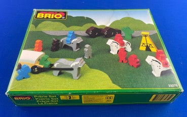Brio 33275 Wooden & Plastic Prairie Set w/Wooden Animals & Figures