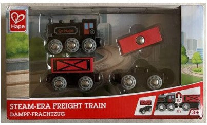 Hape International E3717 Wooden & Plastic Steam-Era Freight Train Set