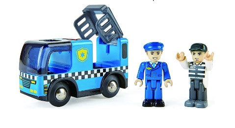 Hape International E3738 Plastic Police Car w/Siren & Figures