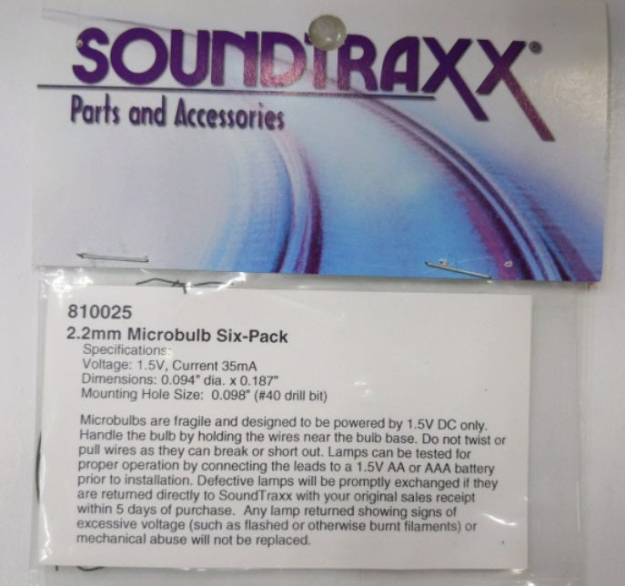 SoundTraxx 810025 Microbulb 2.2 mm (Pack of 6)
