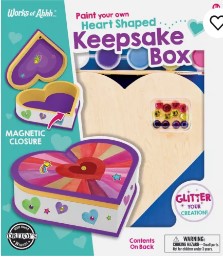 Masterpieces 22021 Paint Your Own Heart Shaped Keepsake Box