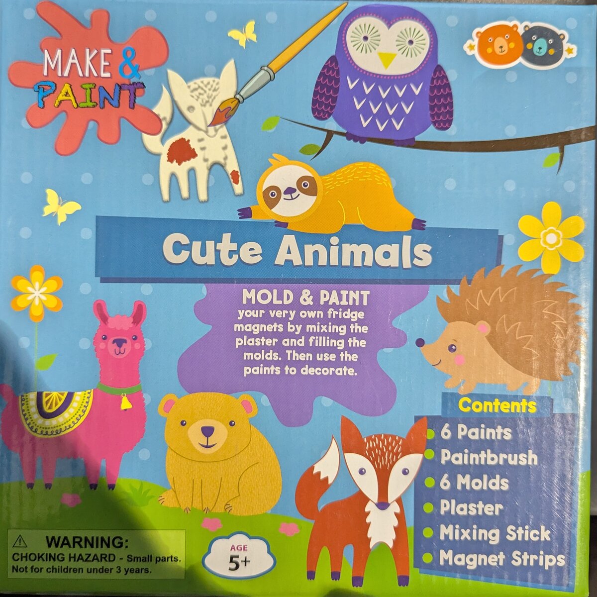 Buddy & Barney Ltd. BB092 Make & Paint Cute Animals Mold & Paint Kit