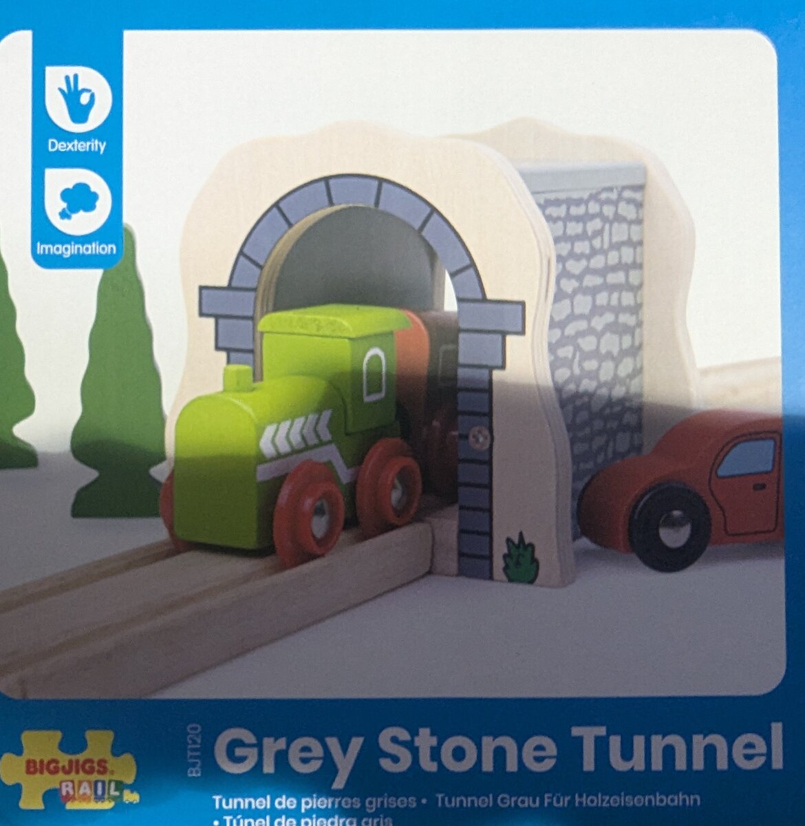 Big Jig Rails BJT120 Wooden Grey Stone Tunnel