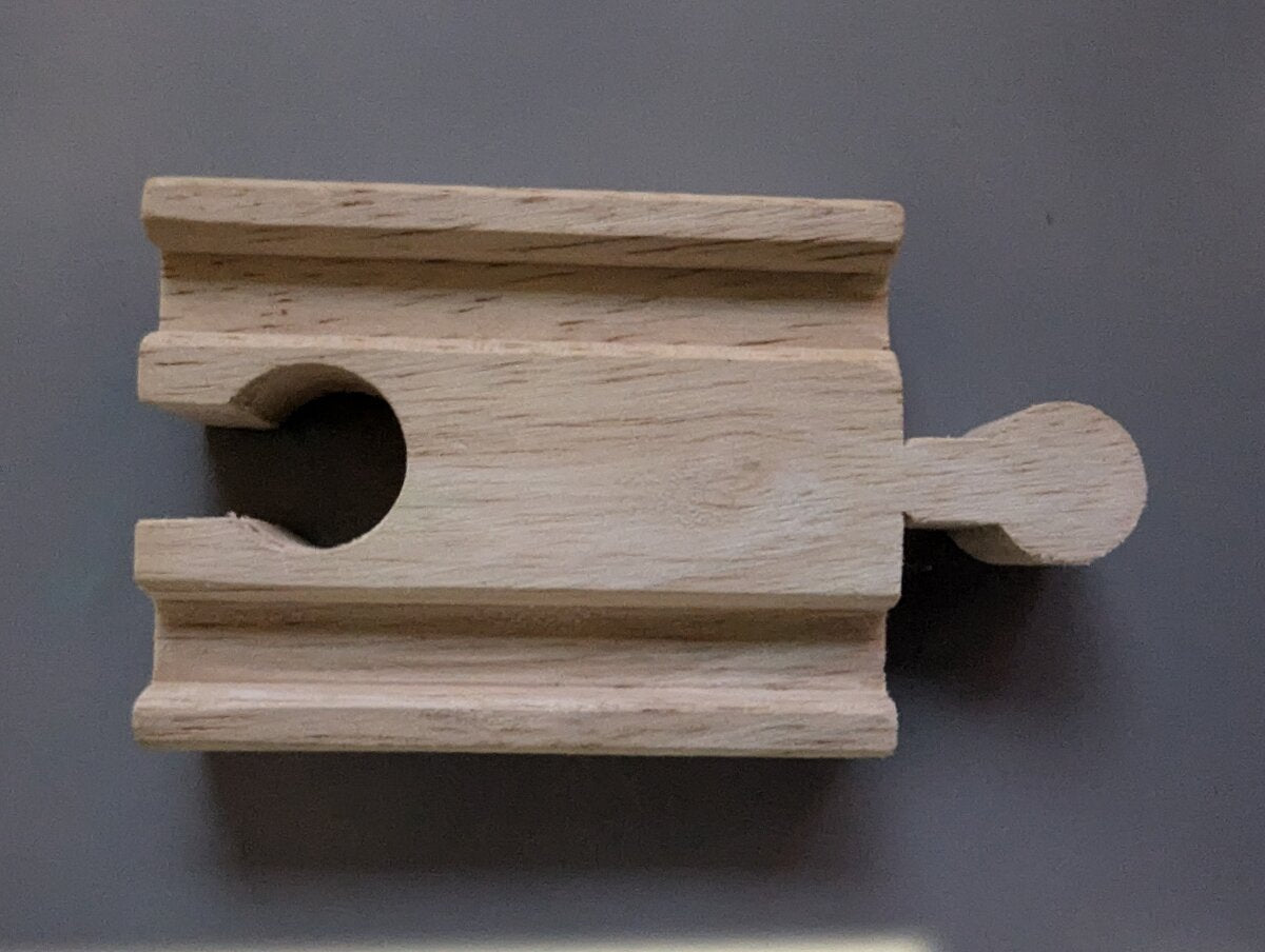 Big Jig Rails 003398 Wooden 2" Straight Connecting Track Piece