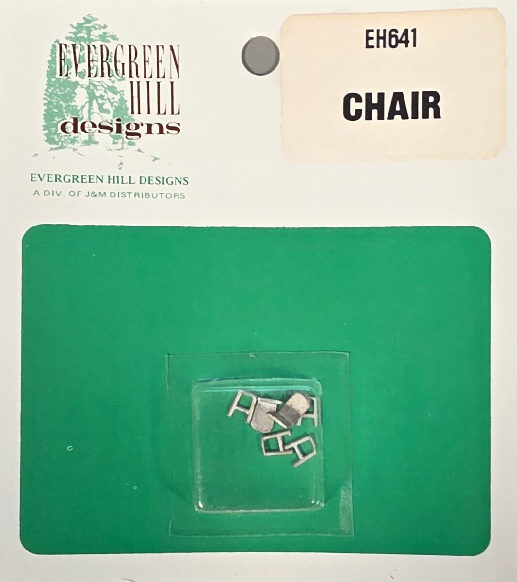 Evergreen Hill 641 HO Scale Unpainted Metal Chair (Pack of 2)