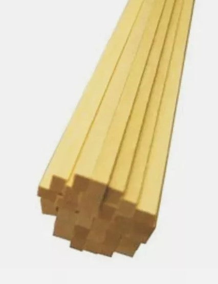 BD&A Inc. 4044 Wood Strips 1/8 x 1/8 x 24/ 3.2 x 3.2 x 610 (Pack of 48)