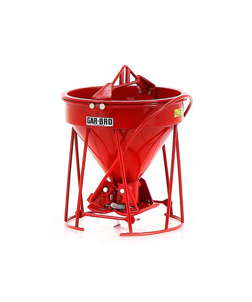 Weiss Brothers WBR002-1901 1:50 Red Lightweight Round-Gate Concrete Bucket