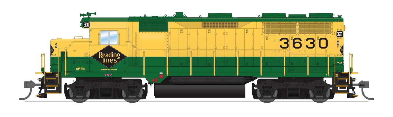 Broadway Limited 8928 HO Reading EMD GP35 Diesel Locomotive Sound/DCC/DC #3630