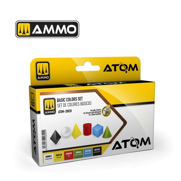 Mig Jimenez 20820 Atom: Basic Acrylic Paints (Set of 6)