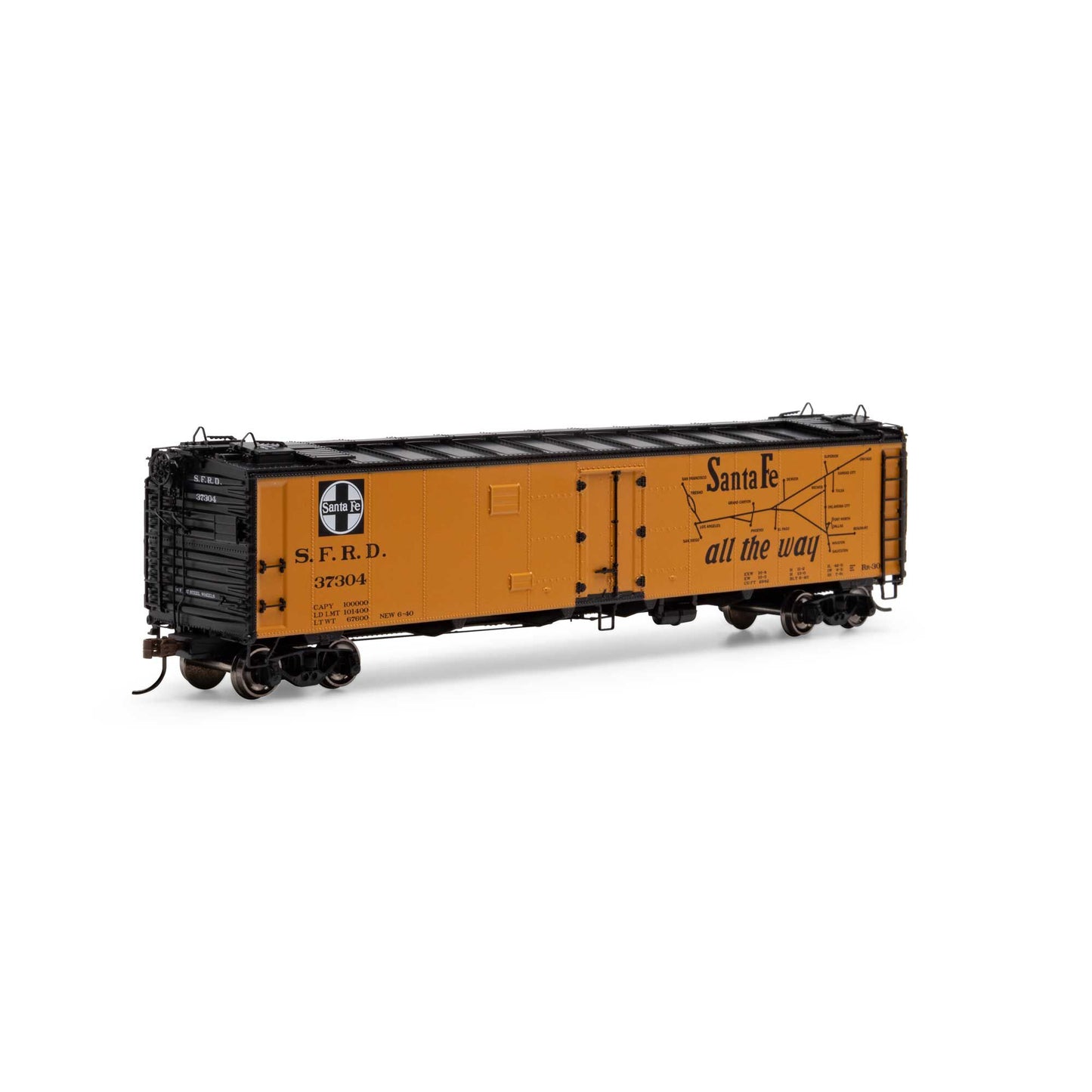 Athearn 50024 HO SFRD 50' Ice Bunker Reefer #37304